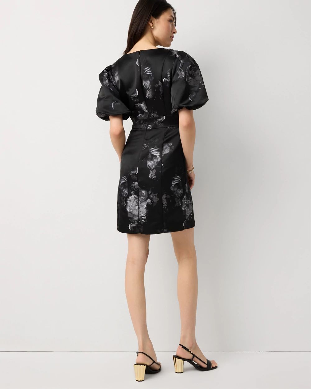 Petite Puff Sleeve Mini Dress