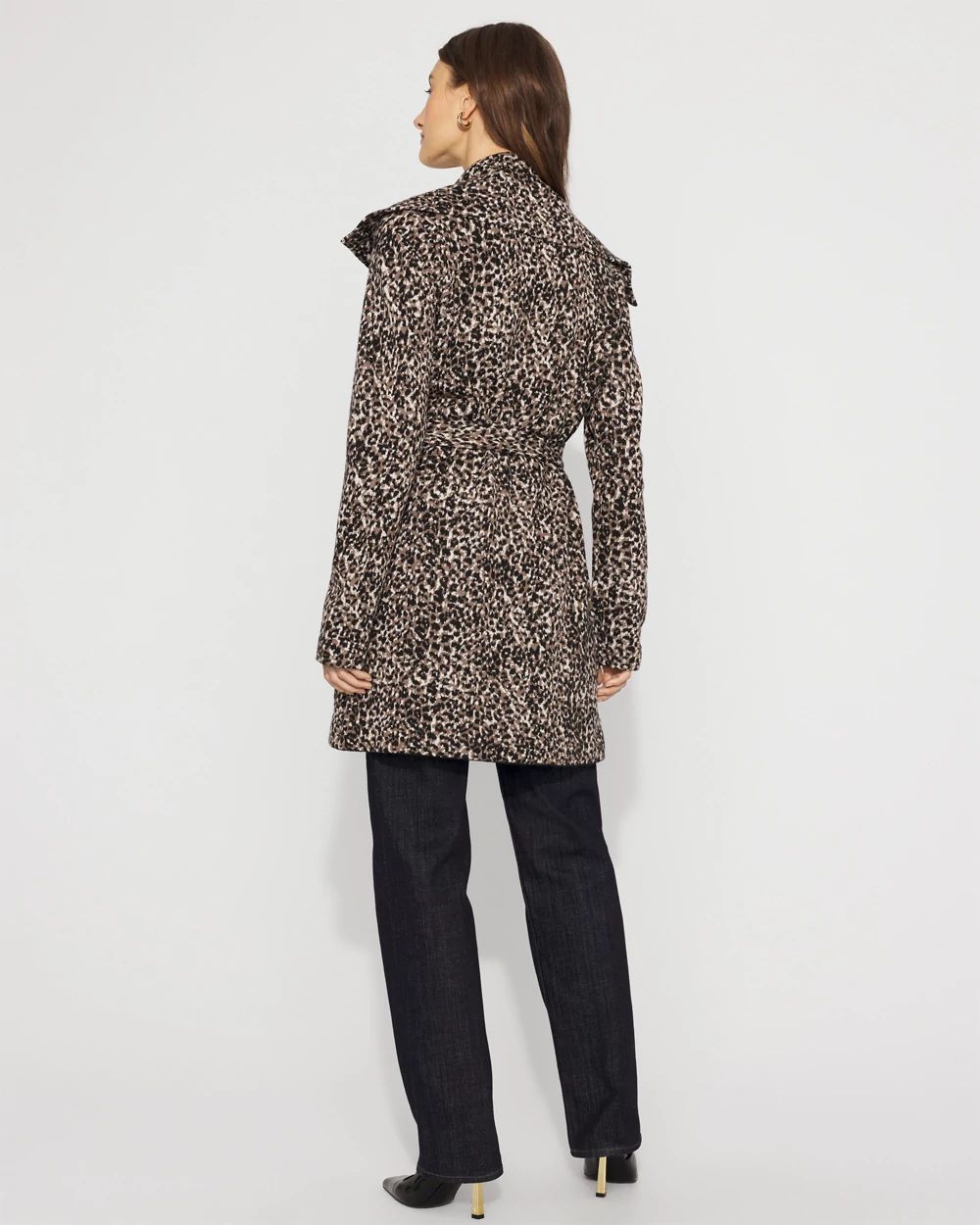 Long Sleeve Plaid Sweater Coat