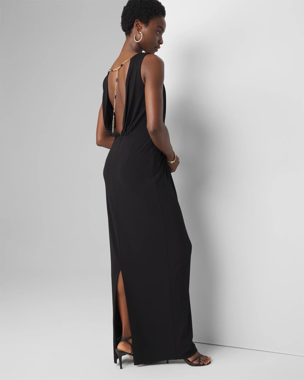 Petite Plunging Back Gown