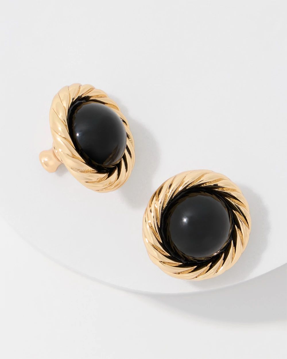 Black Stud Earrings click to view larger image.