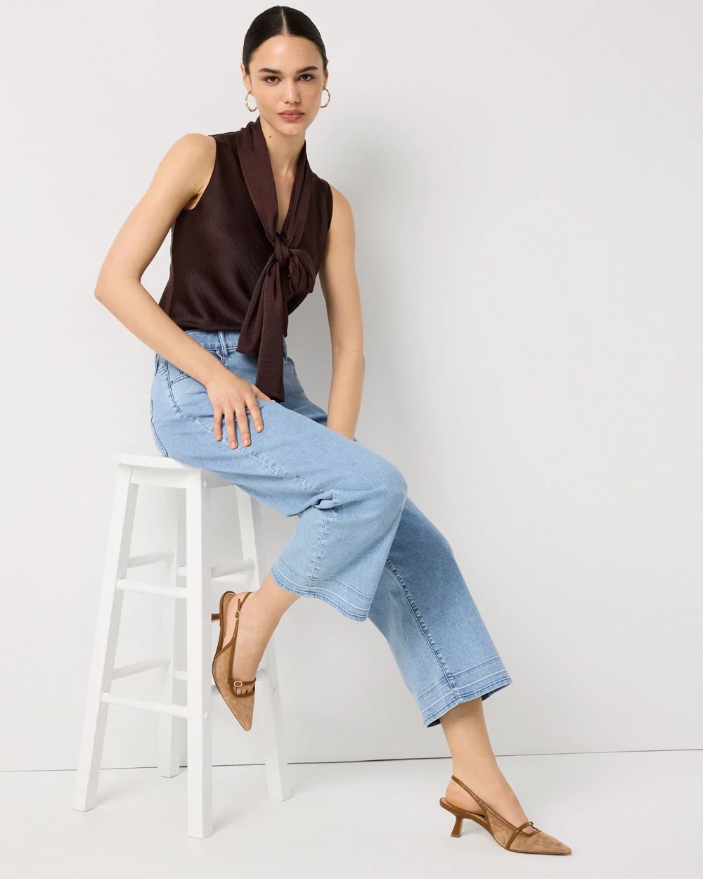 Featherweight High-Rise Wide Leg Cropped Jean
