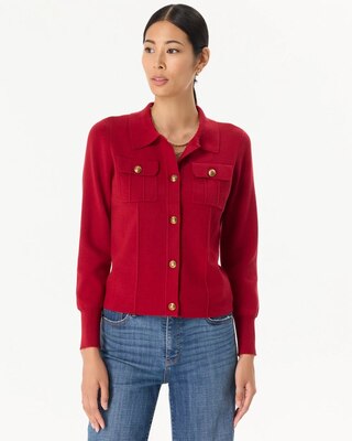 Collared Button Front Cardigan