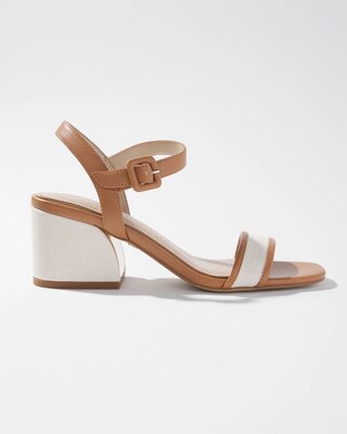 Canvas Block Heel Sandal