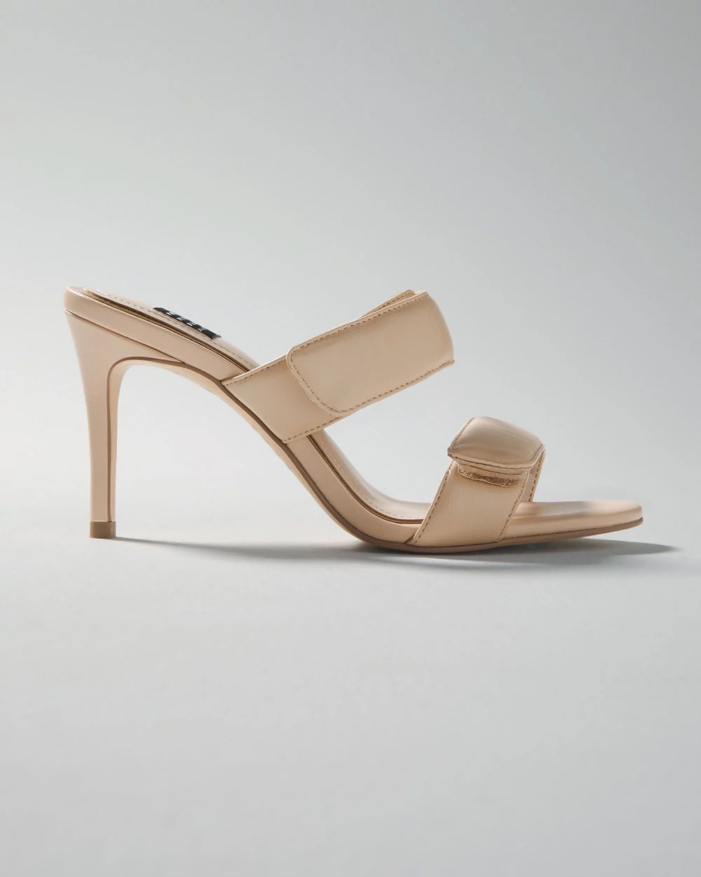 Leather Mid-Heel Sandal