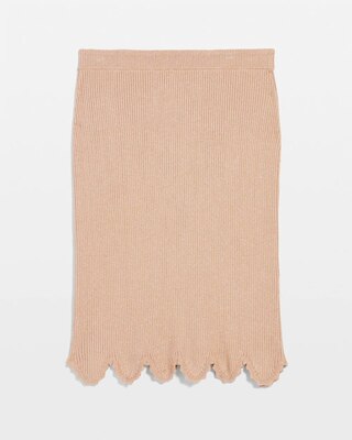 Scalloped Shimmer Sweater Skirt click to view larger image.