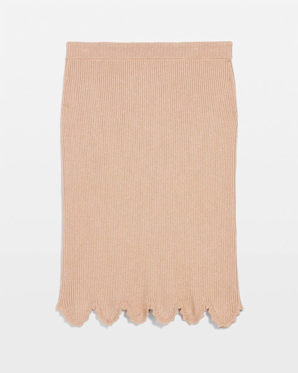 Scalloped Shimmer Sweater Skirt