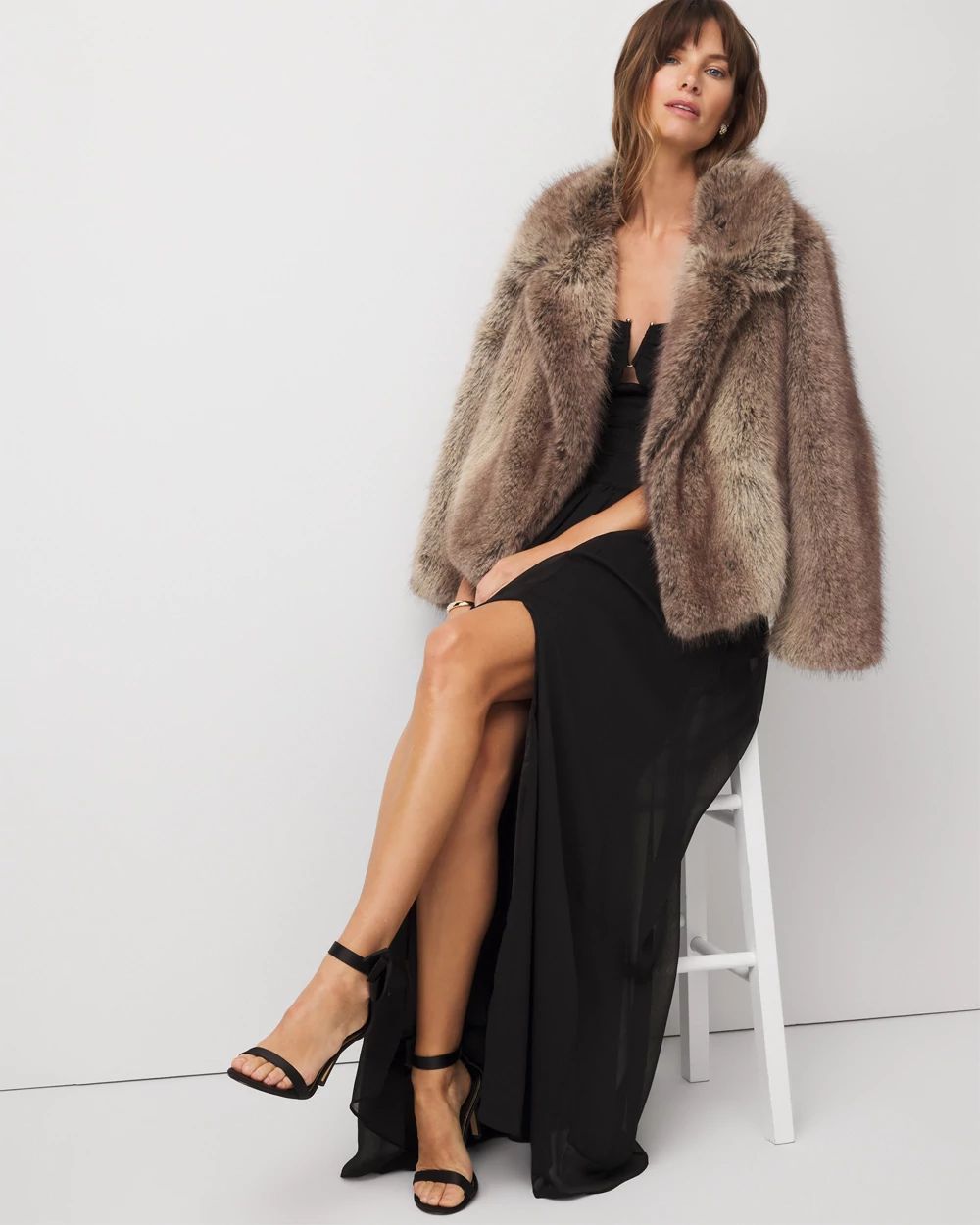 Chiffon Pleated Strapless Gown