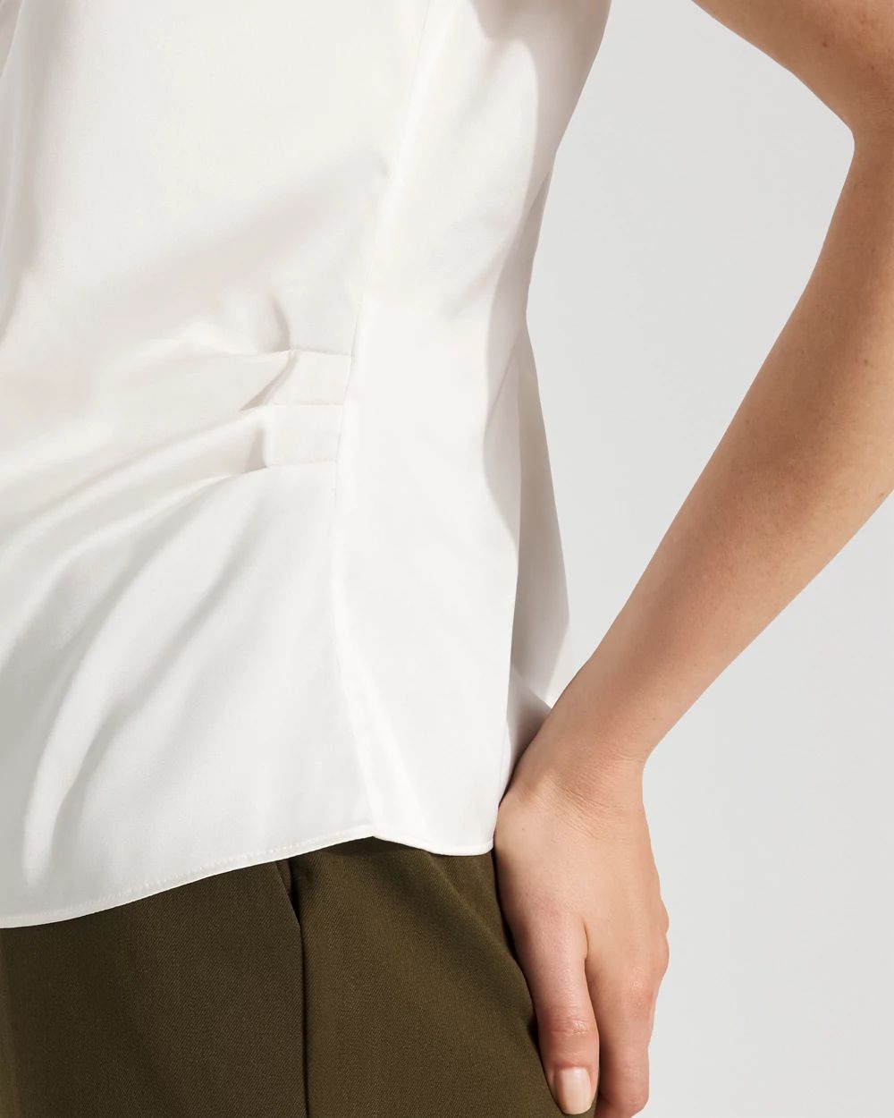 Satin V-Neck Shell