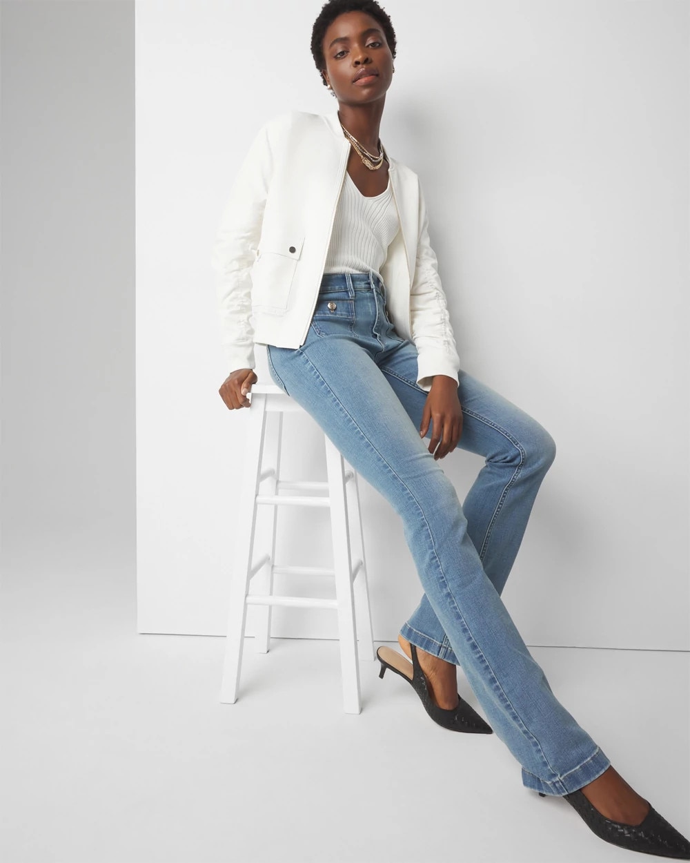 High Rise Patch Pocket Bootcut Jean - image 4