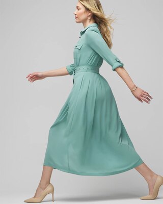 Long Sleeve Utility Shirt Dress