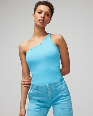 WHBM® FORME Rib One-Shoulder Tank