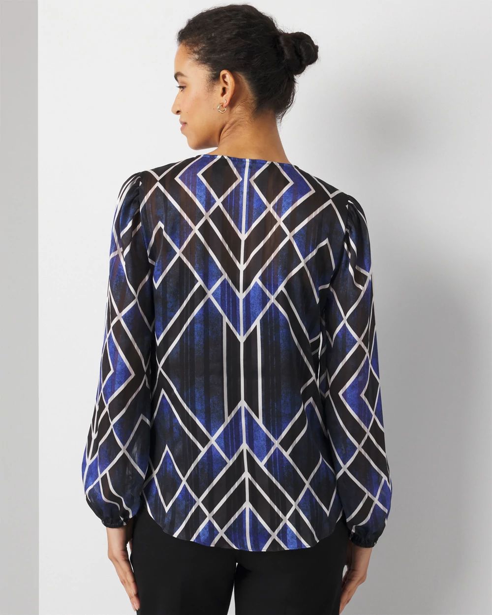 Petite Tie Neck Blouse