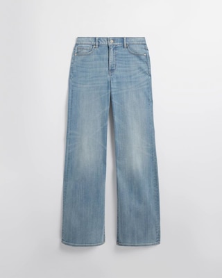 Petite High-Rise Everyday Soft Denim™ Wide-Leg Pants click to view larger image.