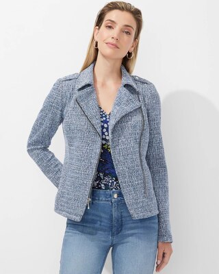 Outlet WHBM Bouclé Moto Jacket