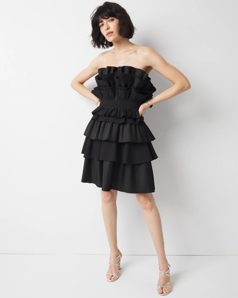 Tiered Ruffle Bustier Dress