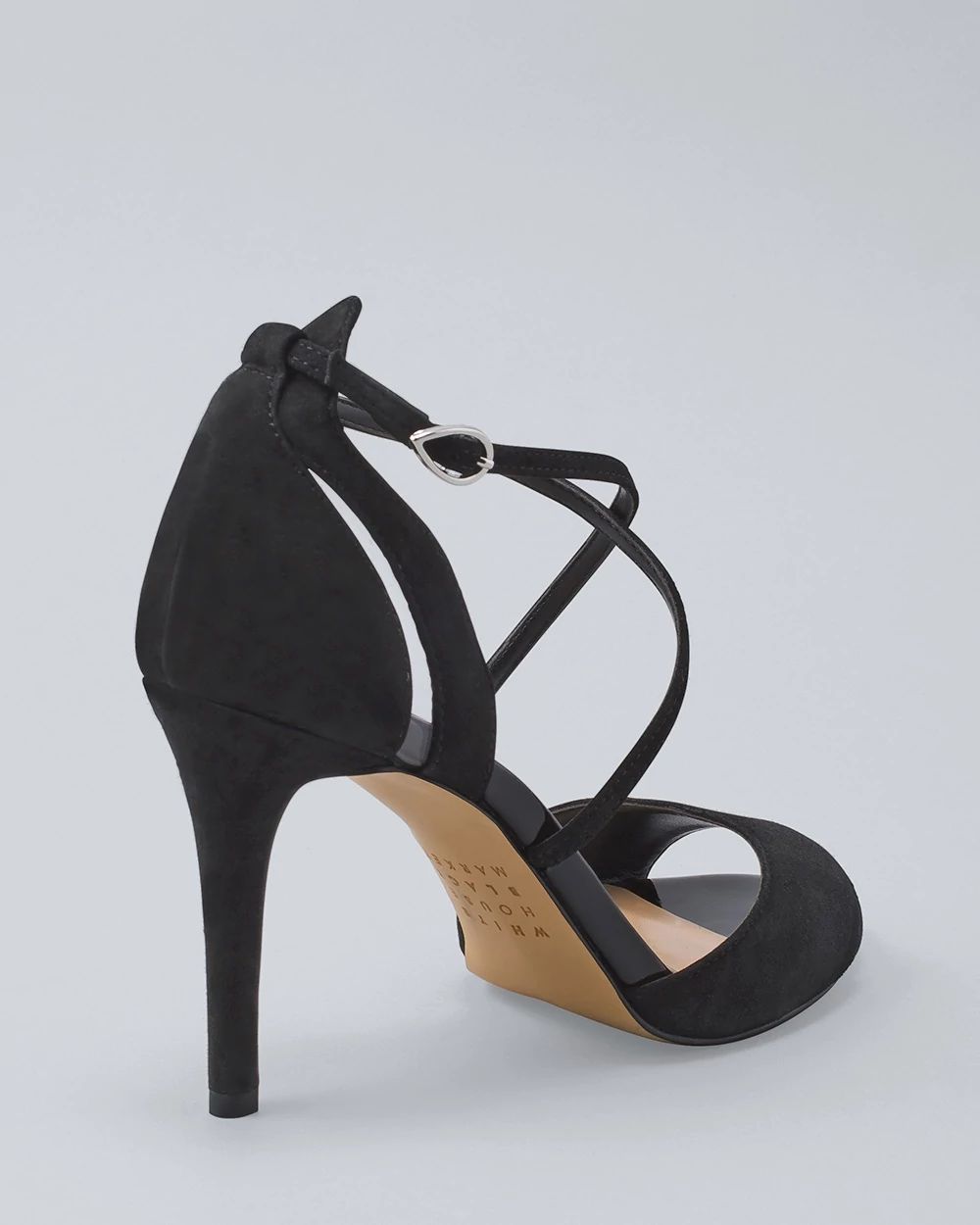 Suede & PVC Strappy High Heels