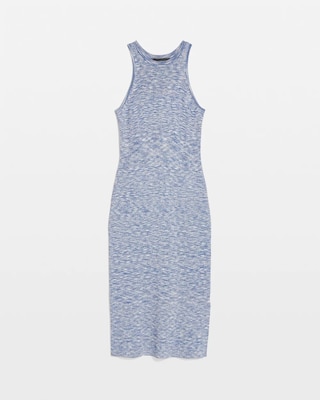 Space-Dye Ribbed Midi Dress with Lurex click to view larger image.