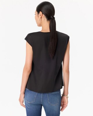 V-neck Crepe Shell click to view larger image.