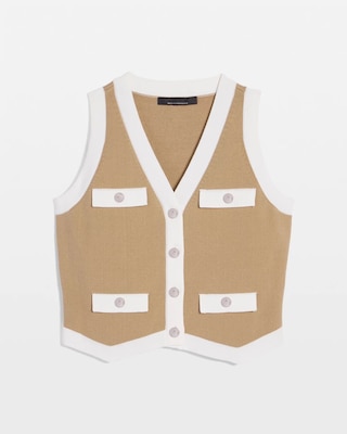 Colorblock Sweater Vest click to view larger image.