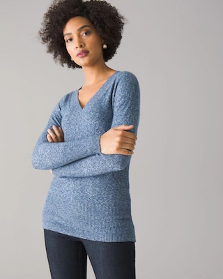 Petite Long-Sleeve Heathered Tunic click to view larger image.