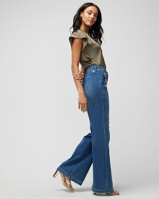 Flutter-Sleeve V-Neck Top