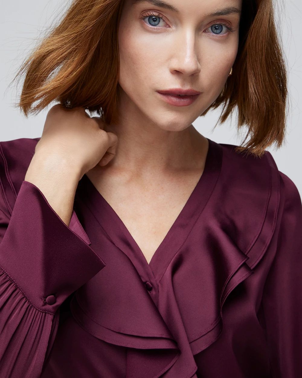 Ruffle Front Blouse