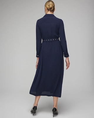 Long Sleeve Utility Shirt Dress click to view larger image.