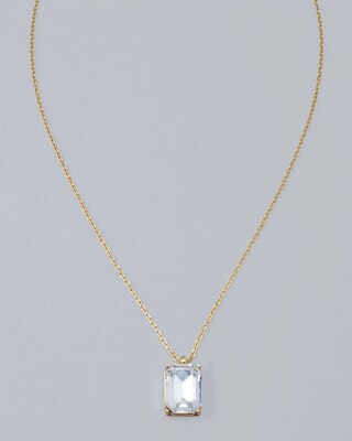 Baguette Pendant Necklace