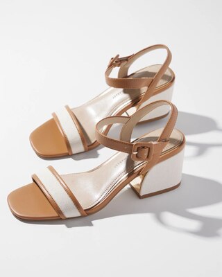 Canvas Block Heel Sandal