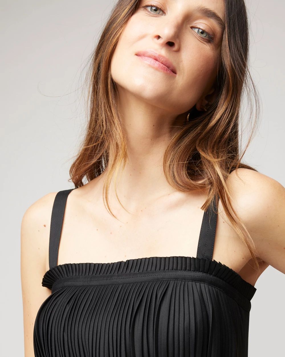 Pleated Poplin Bustier
