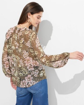Outlet WHBM Long Sleeve Sheer Shirt