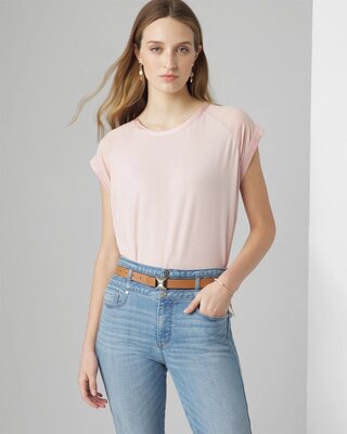 Woven Inset Tee