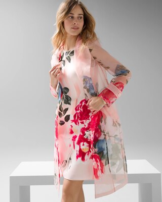Printed Scuba Fit-and-Flare Dress
