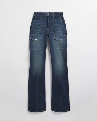 High-Rise Everyday Soft Denim™ Cargo Skinny Flare Jeans
