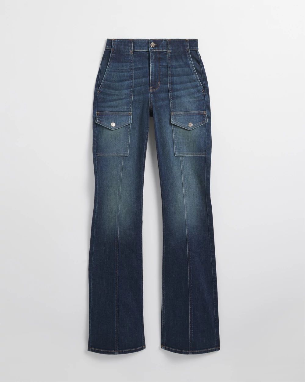 High-Rise Everyday Soft Denim™ Cargo Skinny Flare Jeans