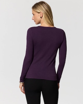 Seamless V-neck Long Sleeve Top click to view larger image.