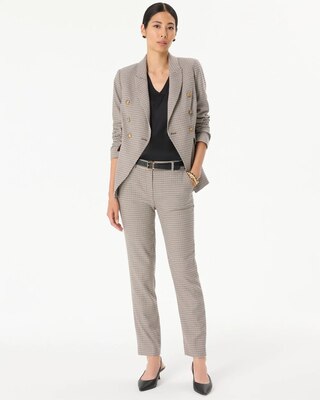 Houndstooth High-Rise Elle Slim Ankle Pant click to view larger image.