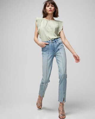 High-Rise Sculpt Seamed Slim Crop Jeans