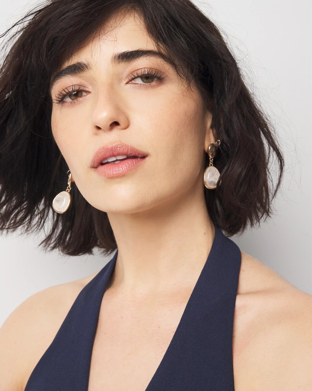 Quartz Drop Earrings - image 2