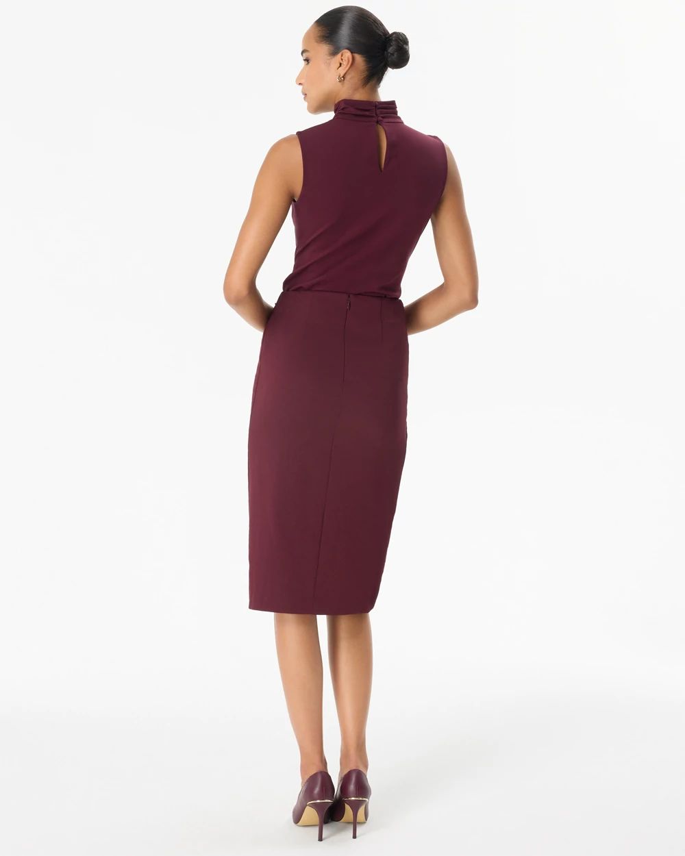 Faux Wrap Pencil Skirt click to view larger image.