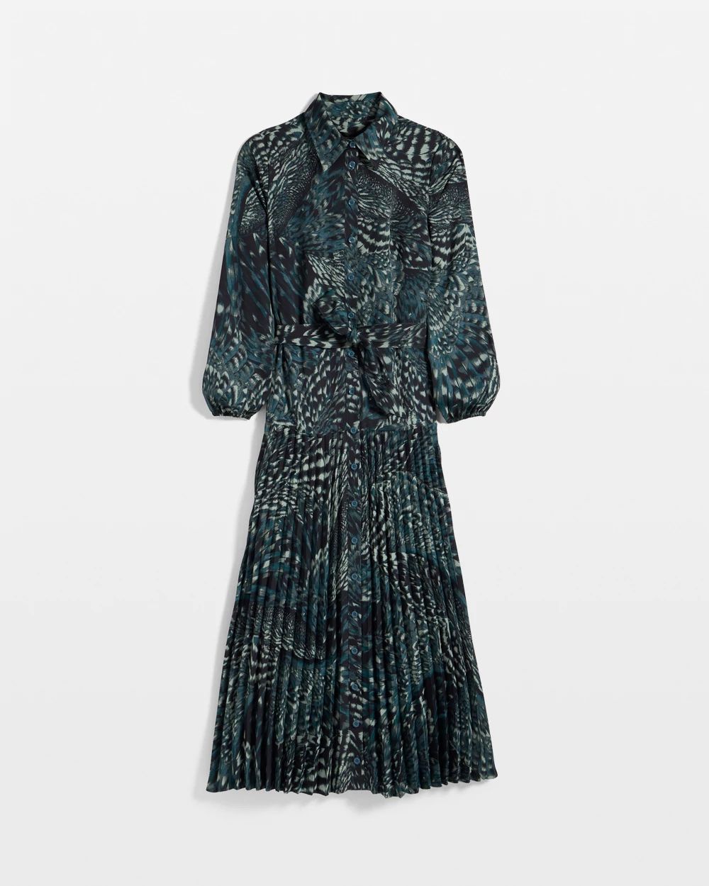 Petite Long Sleeve Maxi Shirt Dress click to view larger image.