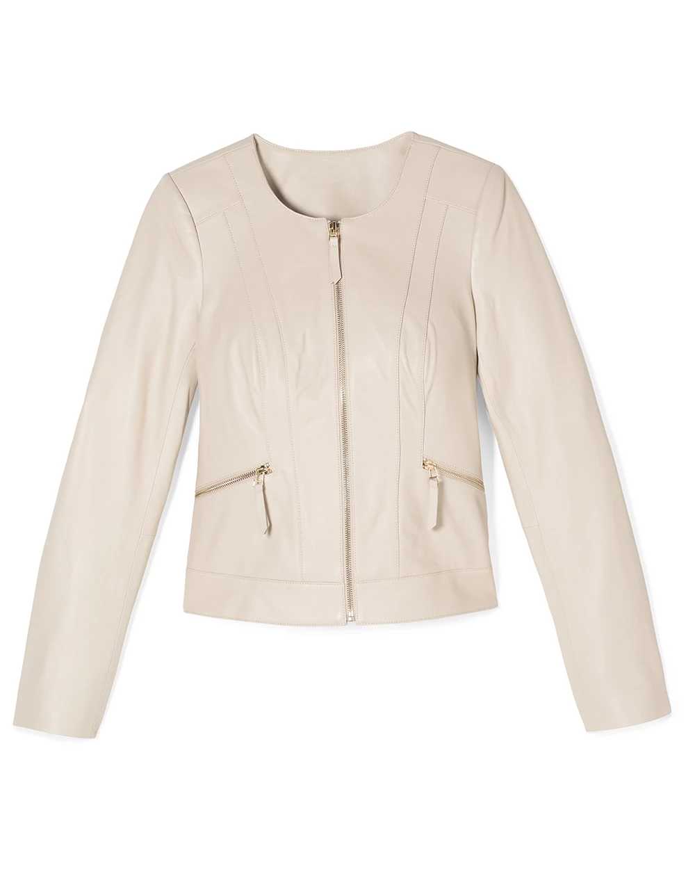 White house black market leather jacket sale