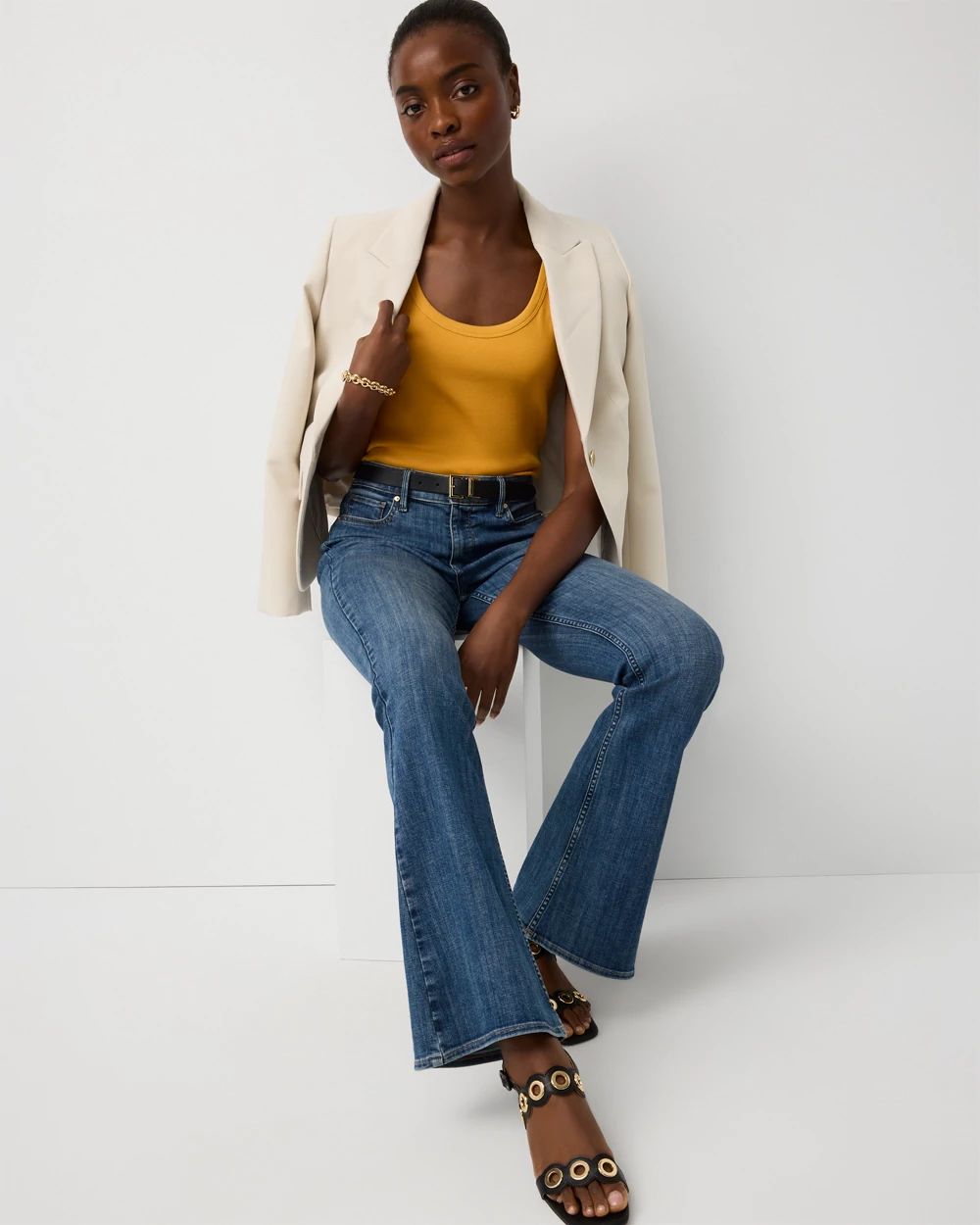 WHBM FORME™ Ribbed Scoop Neck Tee