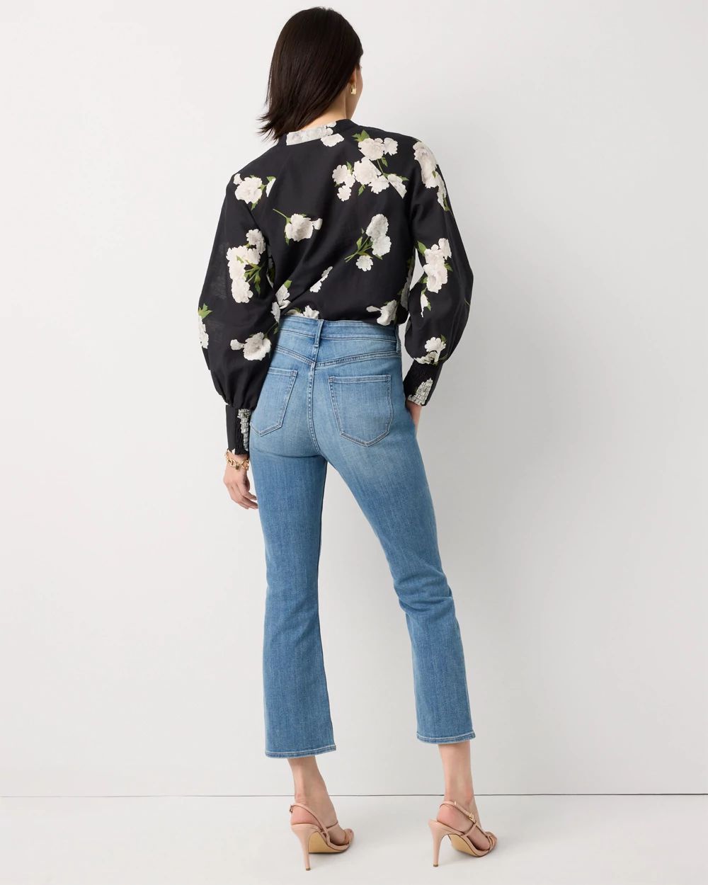 Charm Detail High Rise Kick Flare Jean click to view larger image.