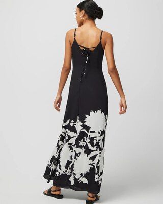 Lace-Up Back Maxi Dress