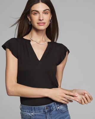 Outlet WHBM Ruffle Tee