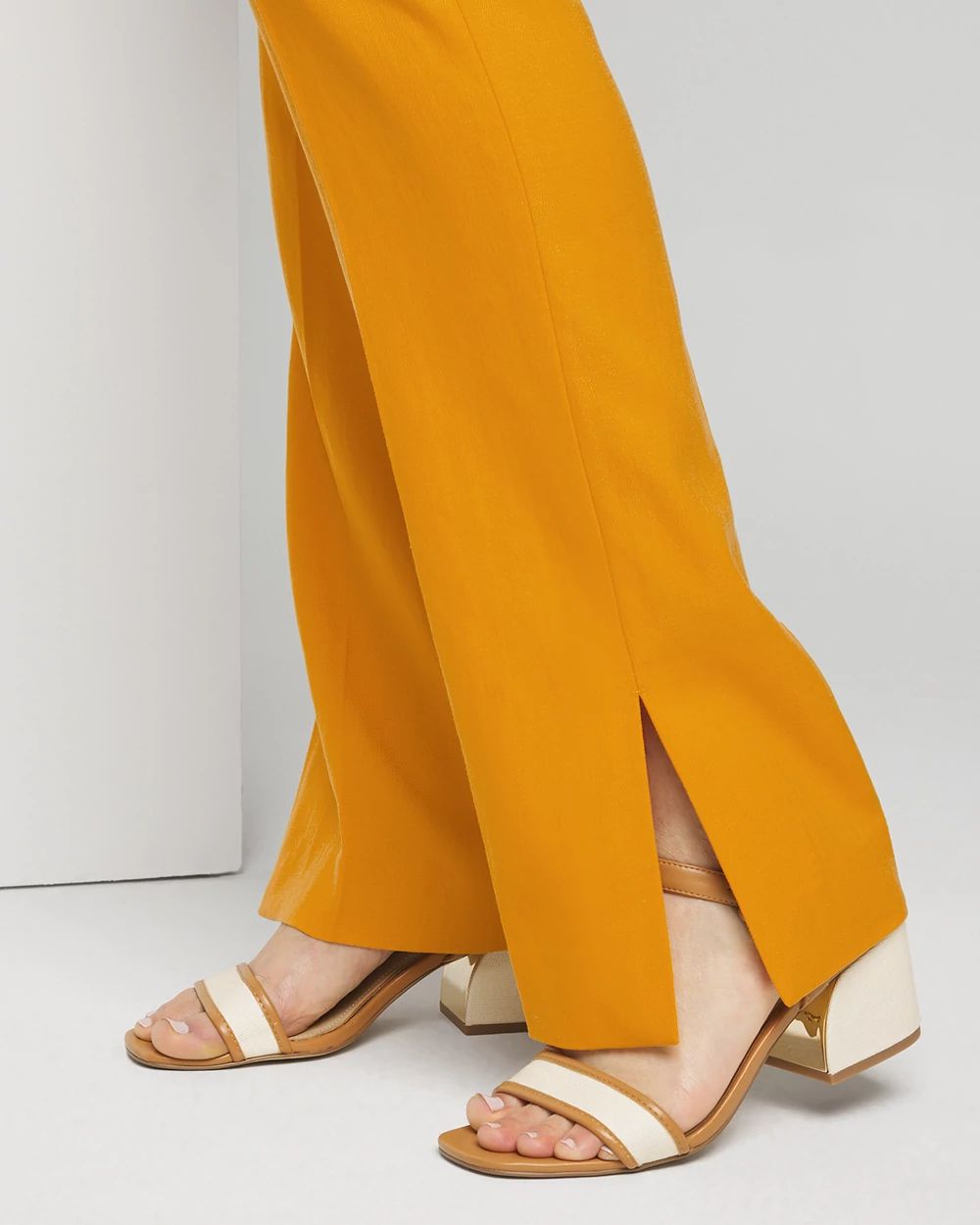 WHBM® Ines Slim Side-Slit Bootcut Pant click to view larger image.