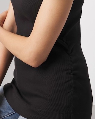 WHBM FORME™ Ribbed Stretch Ruched Side Tank click to view larger image.