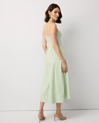 Corset Poplin Midi Dress click to view larger image.