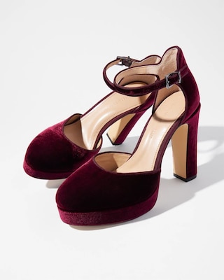 Port Velvet Platform Pump